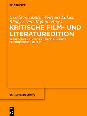 cover image of Kritische Film- und Literaturedition
